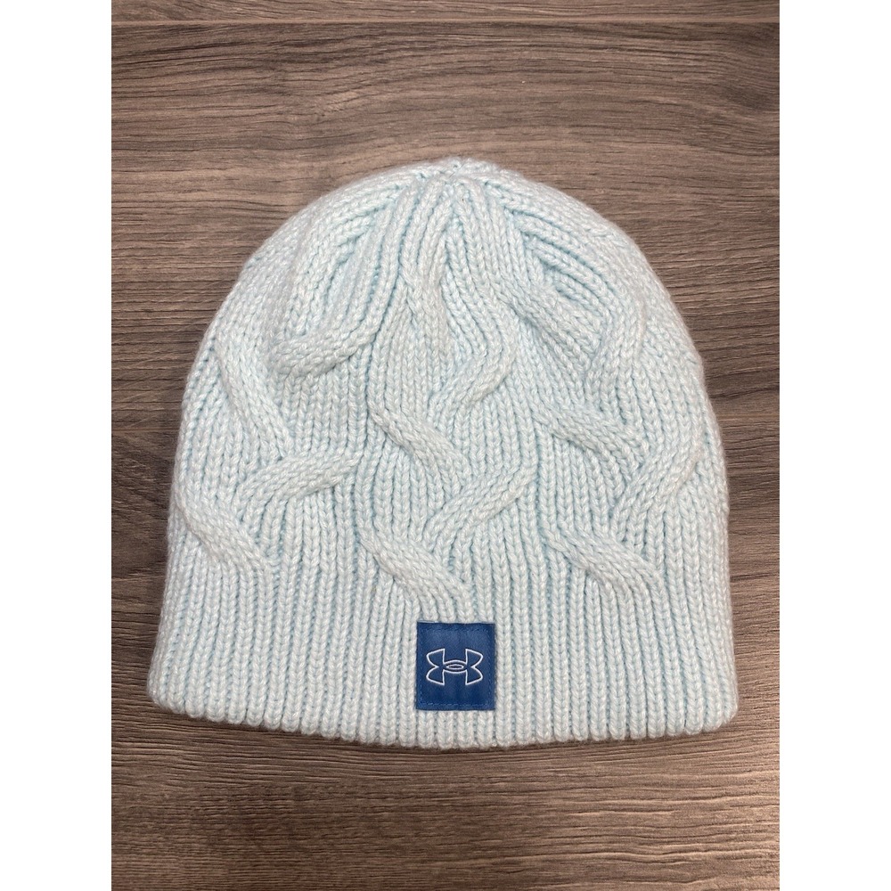 Under Armour Women's Winter Beanie Hat Baby Blue Ski Snowboard Outdoors Hiking